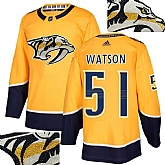 Predators #51 Watson Gold With Special Glittery Logo Adidas Jersey,baseball caps,new era cap wholesale,wholesale hats